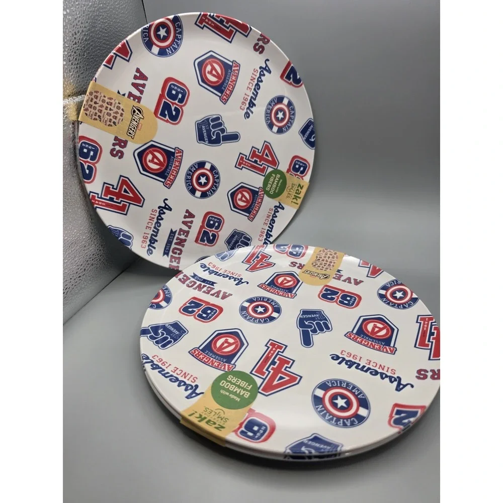 Zak! Marvel Avengers Bamboo Fiber Dinner Plates 10